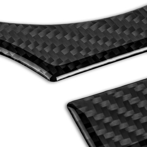 2x Real Carbon Fiber Steering Wheel Cover Trim For Lexus IS250 300 350 2014-2019