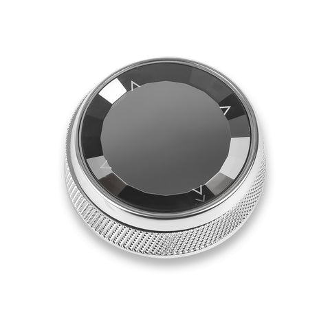Xotic Tech Console Multimedia Knob Switch Button Cover Trim Compatible with BMW 1 2 3 4 5 7 X1 X3 X4 X5 X6 7-Button iDrive (Crystal)