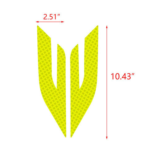 2pcs Yellow Reflective Headlight Sticker Headlamp Warning Safety Overlay Decal for Toyota Camry 2018 2019