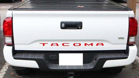 Matte Black \ Brushed Gold \ Brushed Silver\ Red Vinyl Insert Letters Decal Sticker For Toyota Tacoma 2016-2018 Rear Tailgate