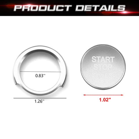 Silver Engine Start Stop Switch Push Button Ring Trim For BMW 3 Series 2013-up