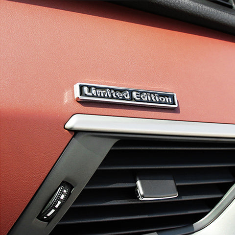 1pc Limited Edition Logo Emblem Metal Badge Sticker Decal for Side Fender Trunk Compatible with Audi A4 A6 Q5 Q7 (9.5cm x 1.5cm Black)