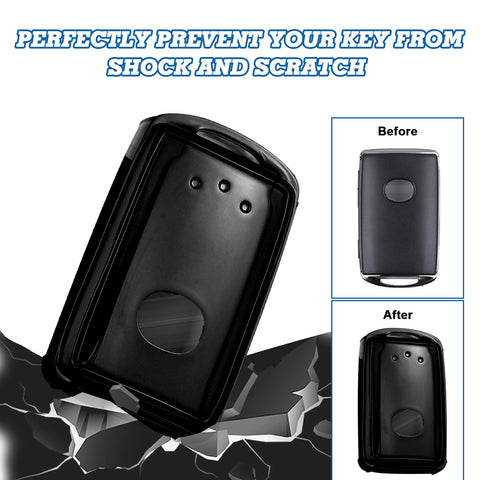 Black Soft TPU Full Protect Remote Smart Key Fob Cover For Mazda CX-9 2020-2025