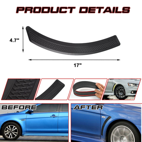 2PCS Mesh X Style Front Side Fender Scoop Air Flow Vent Grill Cover Trim Decoration Sticker Universal Fit, Matte Black