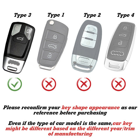 Carbon Fiber Texture Keyless Smart Key Fob Case For Audi A4 A5 S5 Q5 Q7 TT SQ5