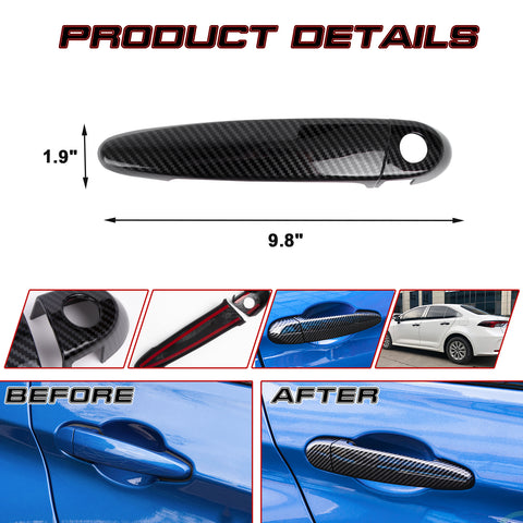 Carbon Fiber Pattern Door Handle Cover For BMW 3 Series E90 E91 Sedan X1 X2 X3 X4 X5 X6 2005-2012