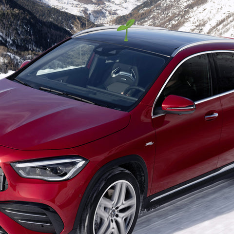 Racing Style Green Sapling Antenna Roof Stickers Decor For Car Front Rear Bumper