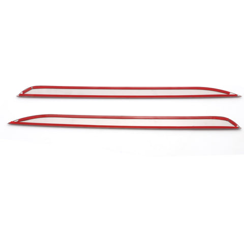 for Toyota Camry 2018-2024 Rear Bumper Lower Lip Guard Cover Trim, Red Stainless Steel Car Rear Bumper Plate Pad Cover Molding