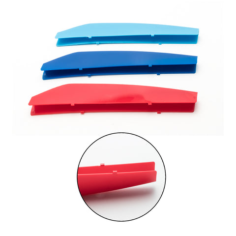 1 Set TRI Color Sporty Kidney Grille Insert Trim Stripe Exactly Fit BMW 6 Series GT G32 2018 2019 (9 Beam Bars)