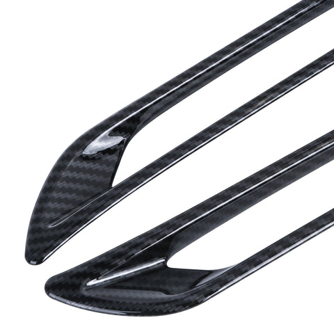 Rear Reflector Fog Light Cover Trim Compatible with Toyota RAV4 2019-2024, Carbon Fiber Pattern (2pcs)