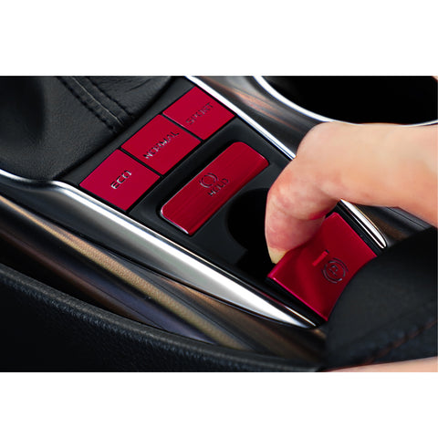 5x Race Red Aluminum Alloy Gear Shift Switch Cover Trim For Toyota Camry 2018-22