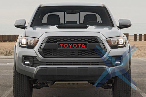 Glossy Red/ Glossy Black/ Brushed Silver/ Brushed Gold Vinyl Letter Decal Sticker for Toyota Tacoma TRD PRO 2016 2017 2018 Grille