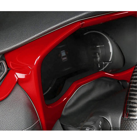 Inner Center Console Dashboard Instrument Frame Cover Trim, Sporty Red, Compatible with Toyota RAV4 2019-2024
