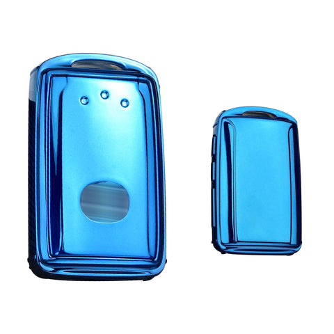 Blue Soft TPU Full Protect Remote Smart Key Fob Cover Case For Mazda 3 2019-2025