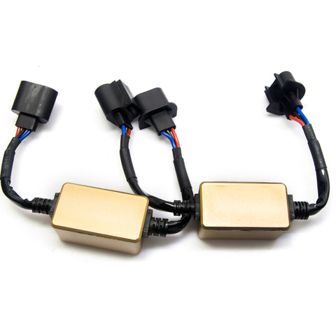 H13 9008 LED Headlight Fog Light CAN-Bus Decoder Error Free Anti-Flicker Resistor Canceler Capacitor Set