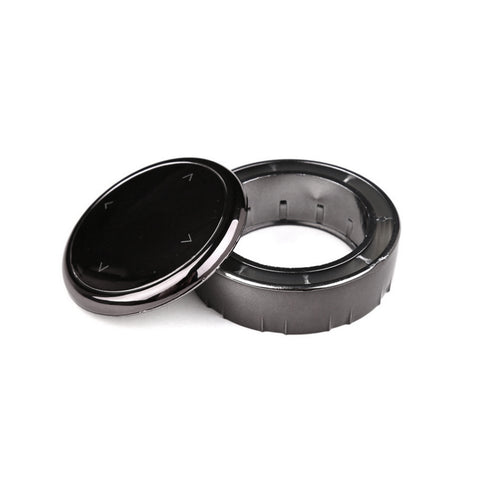 Console Multimedia Knob Switch Button Cover Trim Compatible with BMW 2 3 4 5 7 X3 X4 X5 X6 5-Button iDrive(Black)