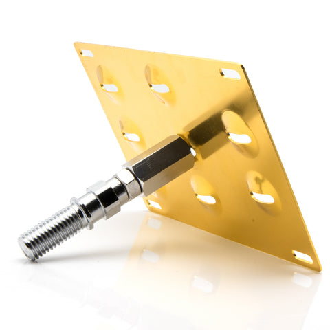 1 Set Black / Gold / Red Sporty Racing Front Tow Hook License Plate Bumper Mounting Bracket Fit for Mazdaspeed 6 2006-2007