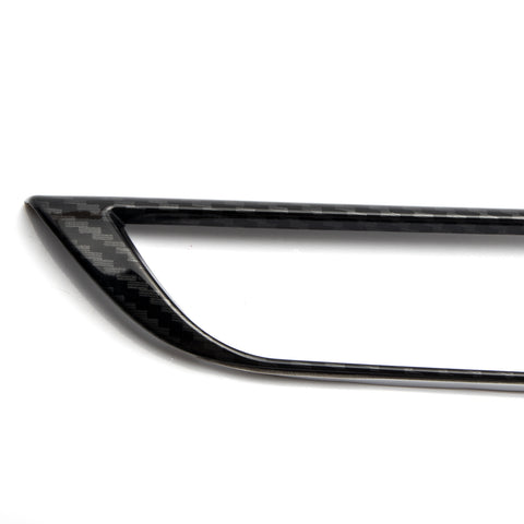 ABS Carbon Fiber / Red ABS Middle Air Vent Outlet Trim for Toyota Camry 2018 2019 2020