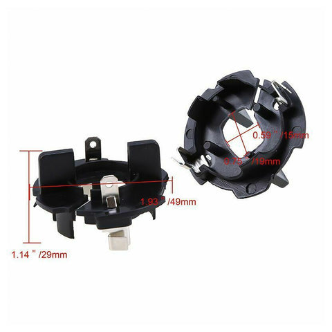 2x H7 Bulb Adapters Holder Socket Base Retainer Clip For VW Golf GTI Jetta