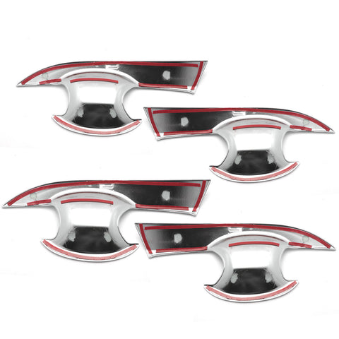 Exterior Door Handle Bowl Insert Molding Cover Decorative Protector Trim Chrome ABS for Honda Civic 10th Gen Sedan 2016 2017 2018 2019 2020 w/ keyless hole