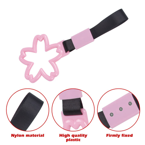 Pink Tsurikawa Handle Ring Sakura Shaped Japanese Car Warning Loop Decoration
