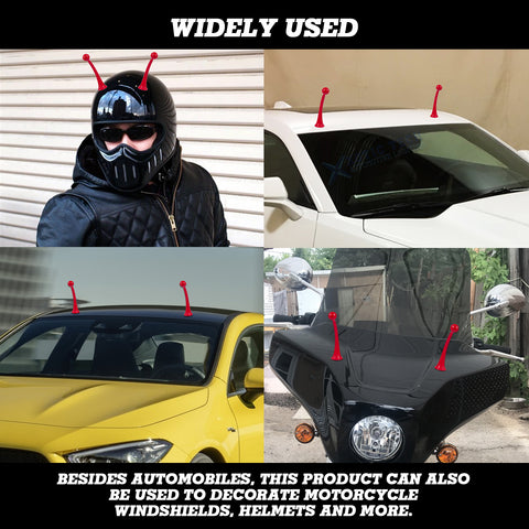 Red Creative Tentacles Decor Exterior Roof Ornaments Universal for Cars, Helmets