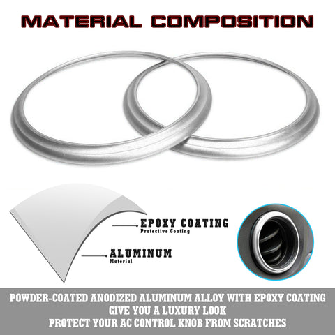 Silver AC Air Outlet Ring Decor Cover For Toyota 86 2012-2018 Subaru BRZ 2013-21