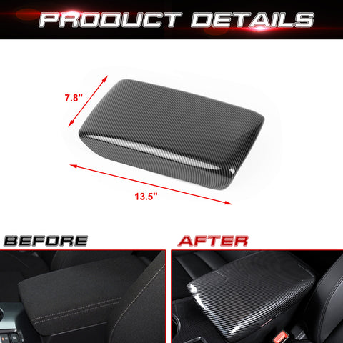 Carbon Fiber Style Center Storage Seat Box Panel Cover For 11th Gen Honda Civic