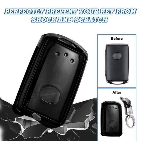Black Soft TPU Full Protect Remote Smart Key Fob Cover For Mazda CX-9 2020-2025