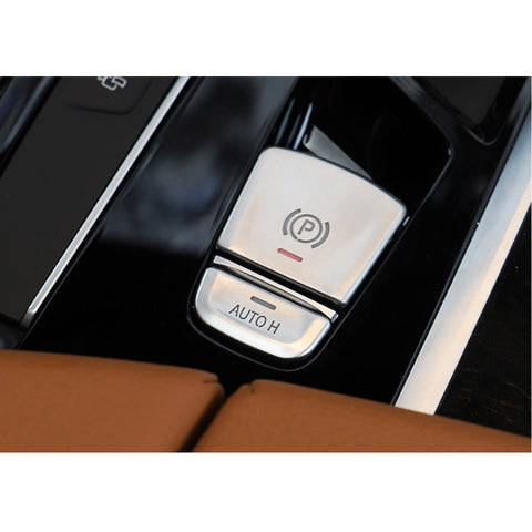 2Pcs Silver Gear P Brake+Hold Function Button Cover For BMW F10 5 Series 18-19