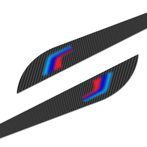 2x Carbon Fiber Pattern Side Skirt Stripe Sticker For BMW 3 4 5 Series 320i 420i