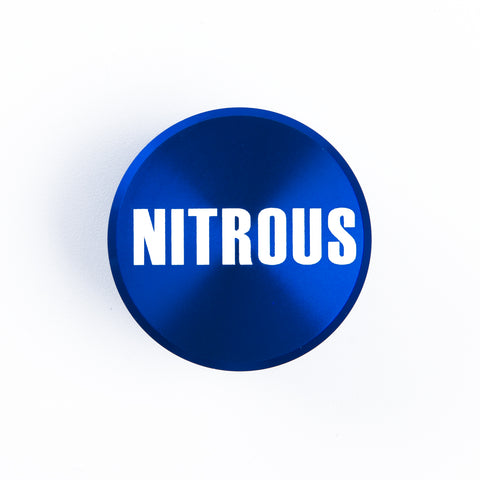 NITROUS Cigarette Lighter Push Button Plug Replacement Cover, Aluminum Blue, Fit Cars Trucks SUVs with 12V Power Source