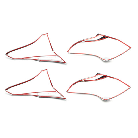 4pcs Styling ABS Chrome Rear Tail Light Molding Cover Trim for Toyota RAV4 2016-2018