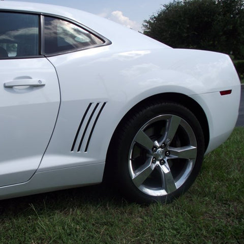 For Chevy Camaro L&R Side Vent Insert Black/ Brushed Silver/ Red/ White/ Matte Black Stripe Decal Inlay Sticker 2010 - 2015