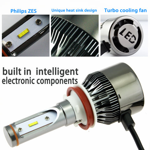 6000K White H11 H9 H8 Light LED Headlight Kit LED Lamp 3800LM Fog Bulb For Chevrolet Ford Honda Mazda