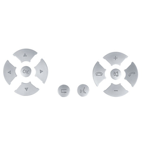 Car Interior Steering Wheel Button Decoration Cover Trim,Compatible with Mercedes C E S GLK-Class,W204 W212 W221 X204 (Chrome)