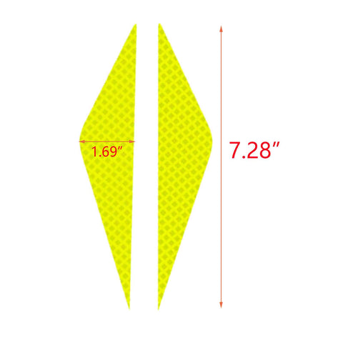 2pcs for Honda CR-V CRV 2017-2021 Yellow Headlight Eyebrow Eyelid Reflective Sticker Trim, Styling Headlamp Eye Lid Warning Safety Reflector Overlay Decal