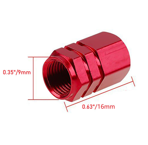 4pc Gun Metal / Chrome Silver / Black / Gold / Purple / Blue / Red Car Bike Wheel Tire Valve Stem Caps Dust Cover Alloy Universal Fit