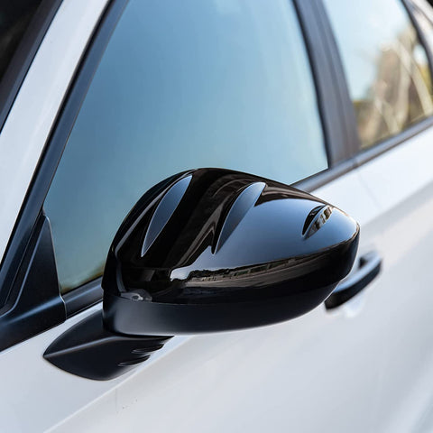 2Pcs Glossy Black Rearview Side Mirror Overlay Cover Trim For Honda Civic 2022