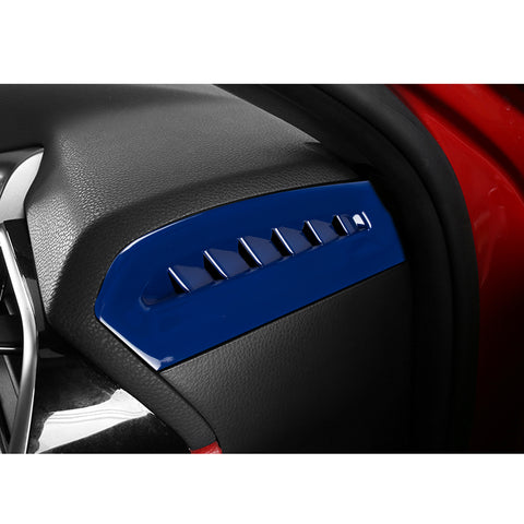 2X Blue ABS Side AC Air Vent Outlet Cover Trims Decor For Toyota Camry 2018-2024