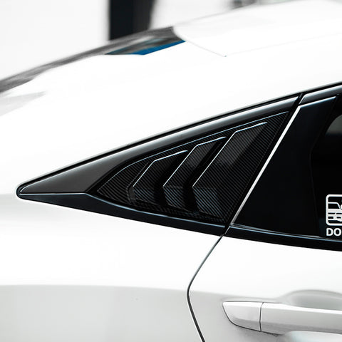 2X Carbon Fiber Style Side Window Quarter Louver Cover Vent For Honda Civic 2022