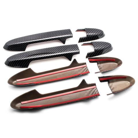 New Carbon Fiber Style Side Door Handle Cover Guard Trim for Honda Fit 2014-2019