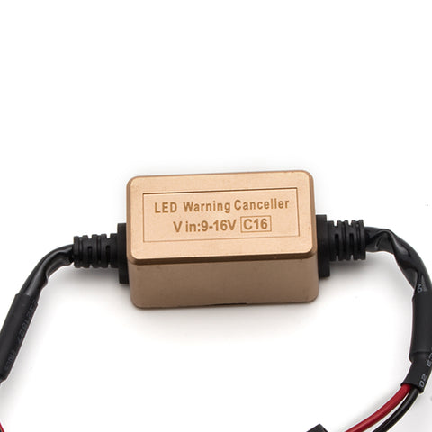 5202 H16 LED Headlight Fog Light CAN-Bus Decoder Error Free Anti-Flicker Resistor Canceler Capacitor Set