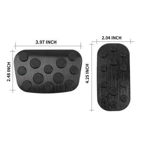 Set Black Anti-Slip Brake Foot Pedal Pads Kit For Toyota Corolla Cross 2020-2023