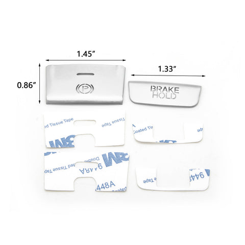 Red / Silver Aluminum Handbrake Button Cap for Honda Accord 2018-2020, Car Electronic Handbrake Parking P Gear BRAKE HOLD Frame Cover Decal Trim