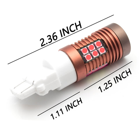 2x 30-SMD LED 3157 4157 3757A S25 Bulb for Brake Tail Stop Light Front Rear Turn Signal Lamp Parking Backup Reverse Light DRL Error Free