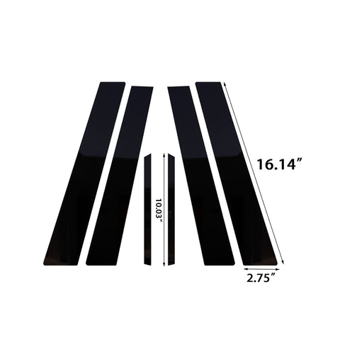 Pillar Post Trim Black for Toyota Corolla 2009 2010 2011 2012 2013, 6pcs Car Door Window Pillar Post Cover Molding Kit