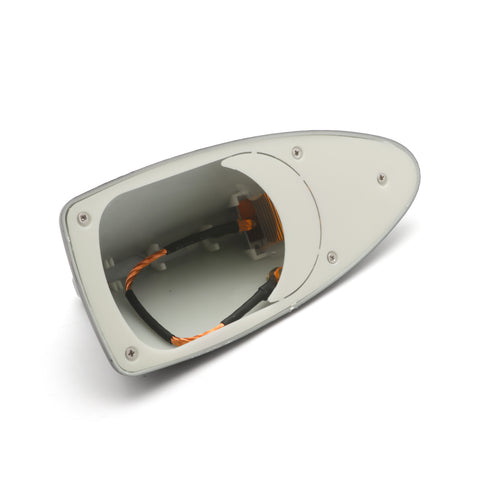 Black/White Car Antenna Shark Fin Antenna AM FM Radio Signal Aerial Adhesive Tape Base Super Functional Universal Car SUV Truck