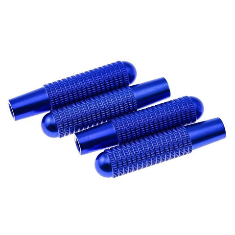 4pcs Aluminum Bolt-On Replace Door Lock Knob for Mercedes C E GLC GLE Class (W205 W213 X205 W166) Blue/ Red