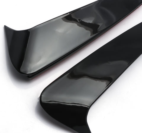 Glossy Black Rear Bumper Air Vent Spoiler Splitter Canard Insert Cover Trim Fit For Mercedes Benz W205 C-Class 4 Door Sedan C43 C63 AMG C180 C200 C300 2015+